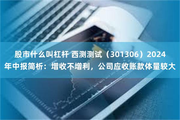 股市什么叫杠杆 西测测试（301306）2024年中报简析：增收不增利，公司应收账款体量较大